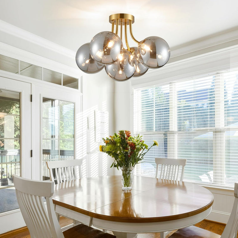 Modern Bubble Ceiling Light Fixture 4-Light Flush Mount