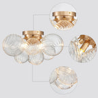 Modern Bubble Ceiling Light Fixture 4-Light Flush Mount