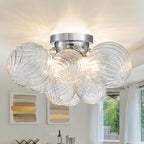Modern Bubble Ceiling Light Fixture 4-Light Flush Mount