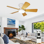 Modern Ceiling Fan with Light: 35-Inch Small Fans