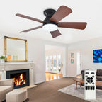 Modern Ceiling Fan with Light: 35-Inch Small Fans