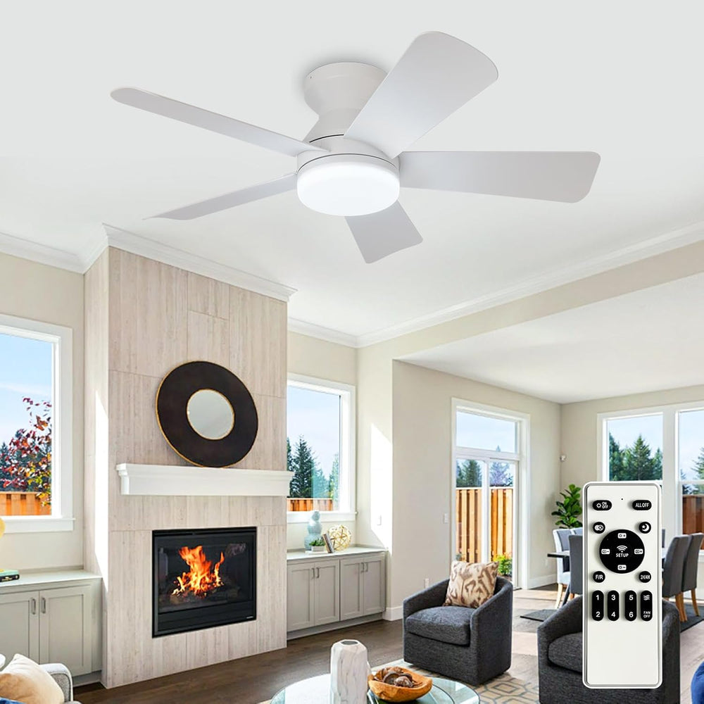 Modern Ceiling Fan with Light: 35-Inch Small Fans