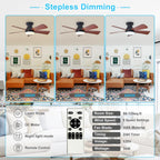 Modern Ceiling Fan with Light: 35-Inch Small Fans