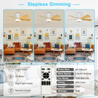 Modern Ceiling Fan with Light: 35-Inch Small Fans