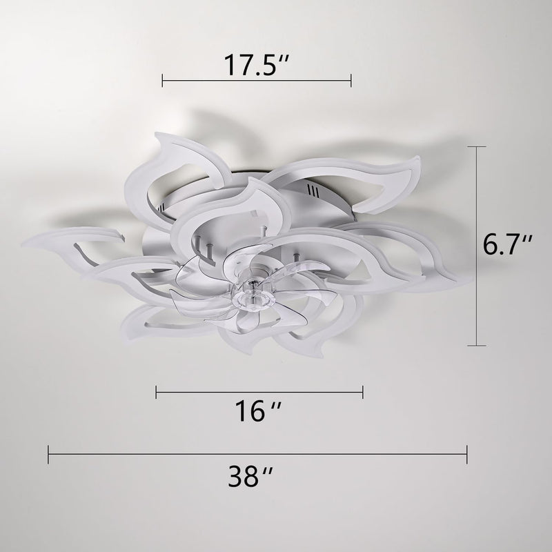 Modern Ceiling Fan with Light and Remote Control