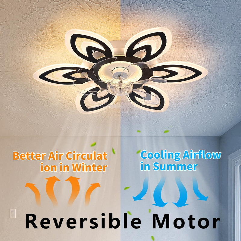Modern Ceiling Fan with Light and Remote Control