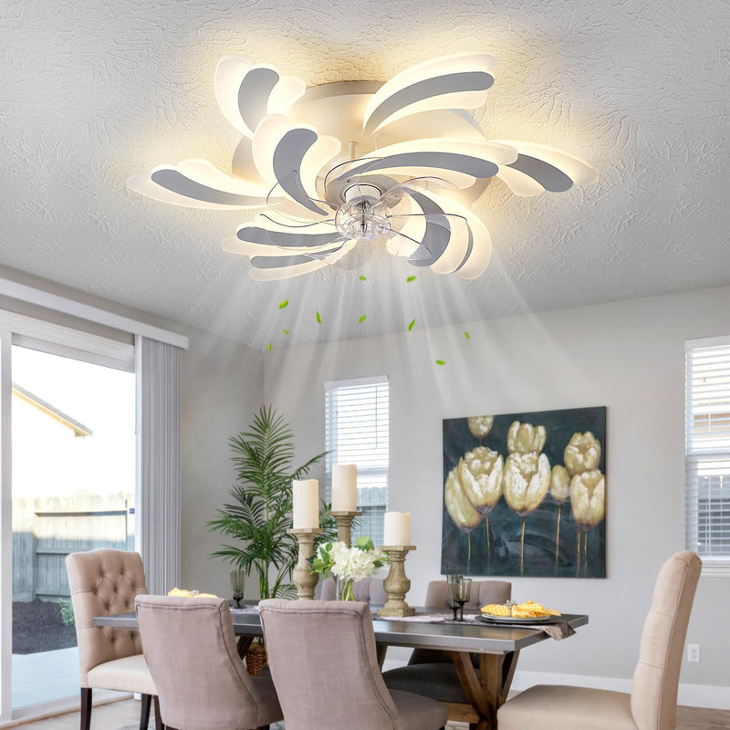 Modern Ceiling Fan with Light and Remote Control