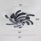 Modern Ceiling Fan with Light and Remote Control