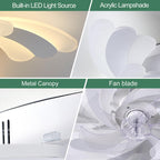 Modern Ceiling Fan with Light and Remote Control