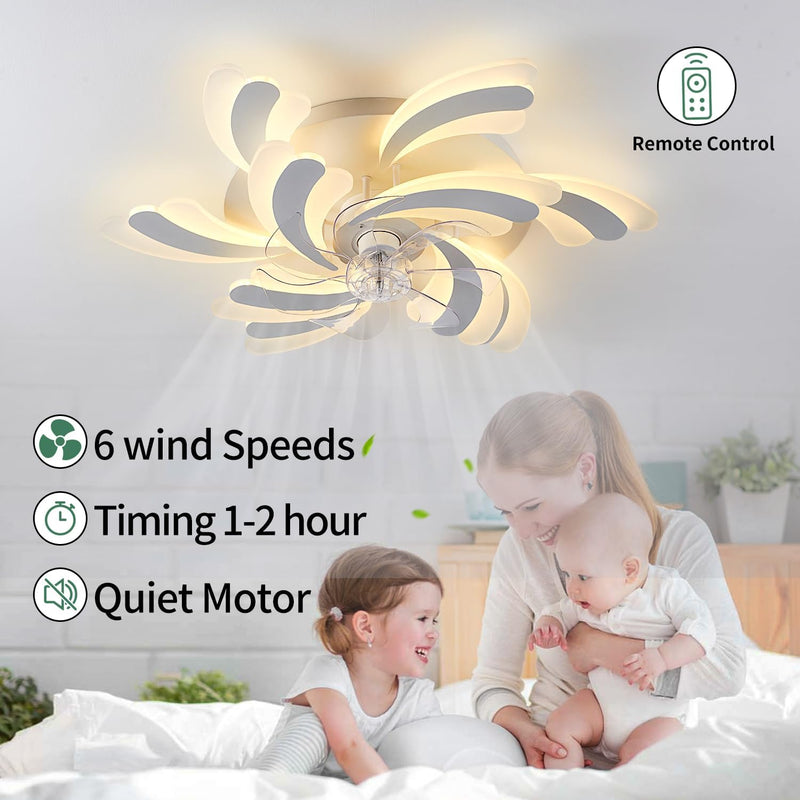 Modern Ceiling Fan with Light and Remote Control