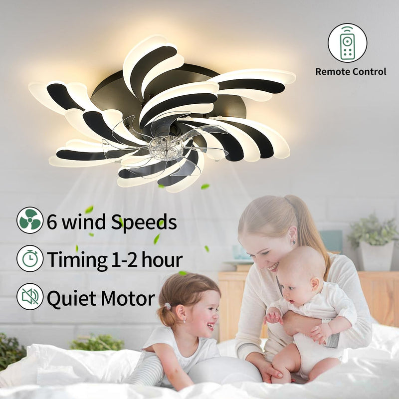 Modern Ceiling Fan with Light and Remote Control