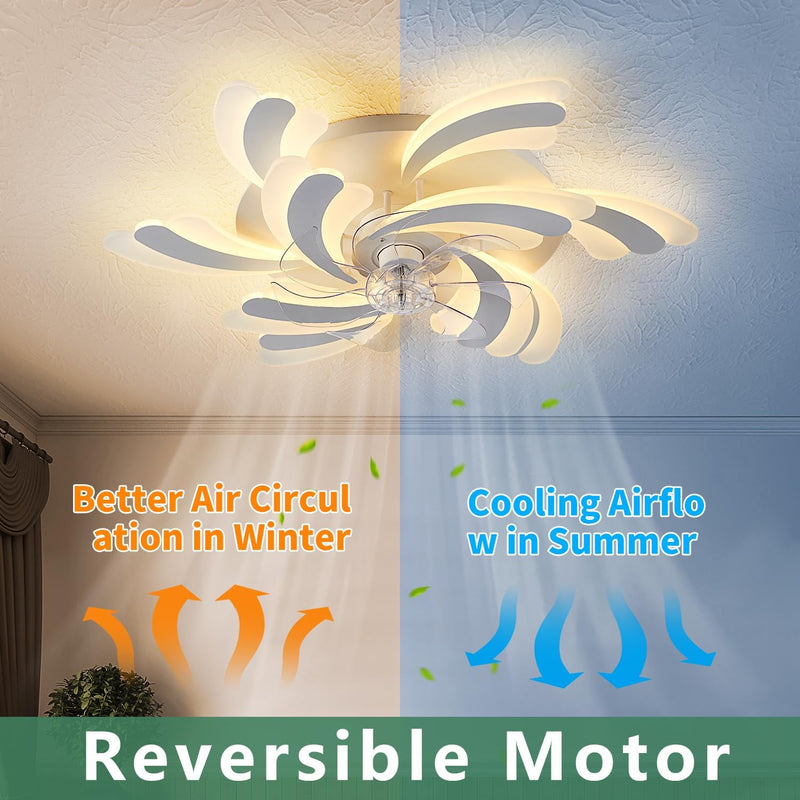 Modern Ceiling Fan with Light and Remote Control