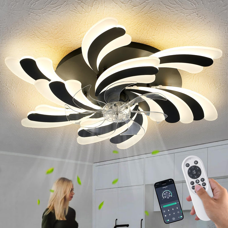 Modern Ceiling Fan with Light and Remote Control