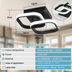 Modern Ceiling Light LED 22W Cool 6000K Square