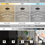 Modern Ceiling Pendant Light 3 Layer Square LED