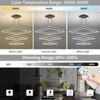 Modern Ceiling Pendant Light 3 Layer Square LED