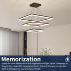Modern Ceiling Pendant Light 3 Layer Square LED