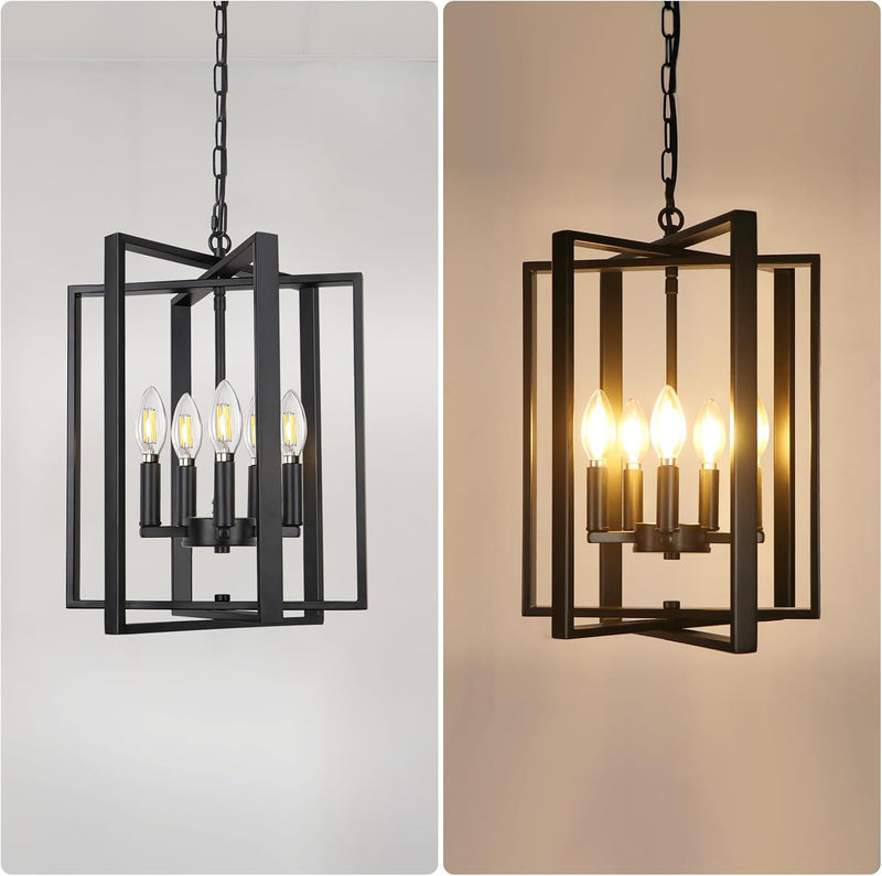 Modern Chandelier 4-Light Farmhouse Rustic Chandeliers