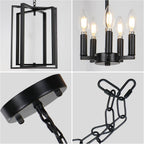Modern Chandelier 4-Light Farmhouse Rustic Chandeliers