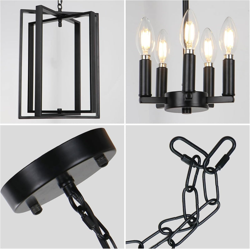 Modern Chandelier 4-Light Farmhouse Rustic Chandeliers