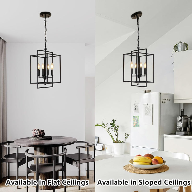 Modern Chandelier 4-Light Farmhouse Rustic Chandeliers