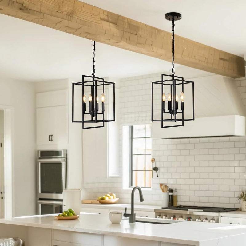 Modern Chandelier 4-Light Farmhouse Rustic Chandeliers
