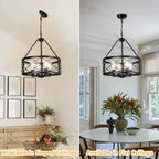 Modern Chandelier 4-Light Farmhouse Rustic Chandeliers