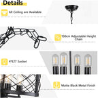 Modern Chandelier 4-Light Farmhouse Rustic Chandeliers