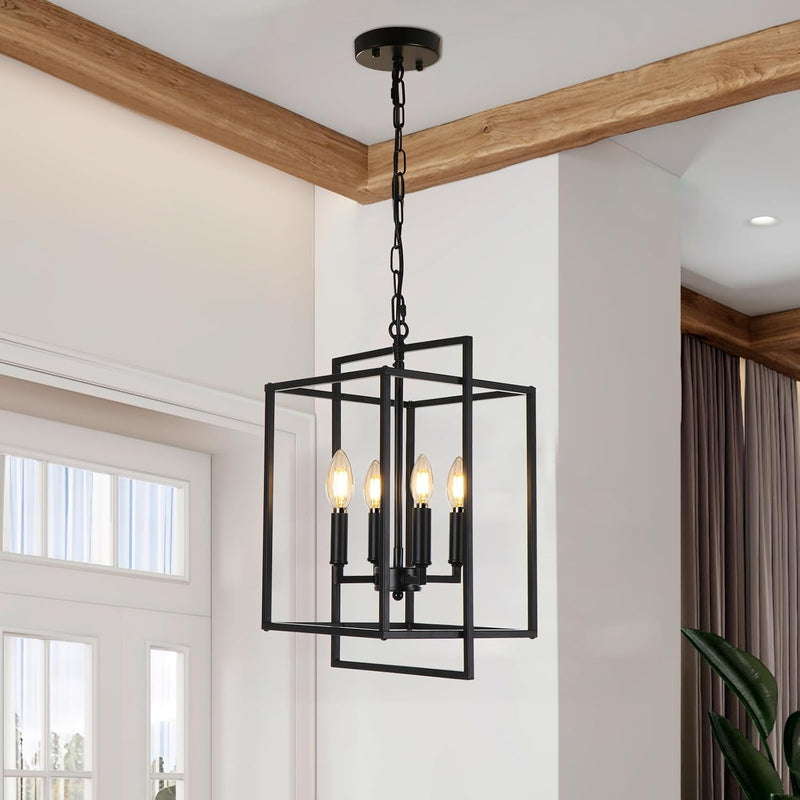 Modern Chandelier 4-Light Farmhouse Rustic Chandeliers
