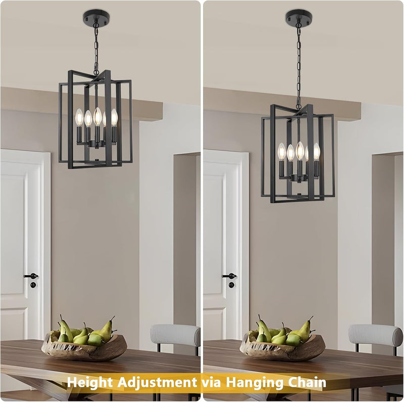 Modern Chandelier 4-Light Farmhouse Rustic Chandeliers
