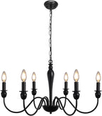 Modern Chandelier Ceiling Lights Living Room 6 Pendant