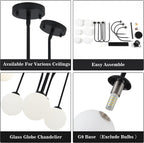 Modern Chandelier Ceiling Lights Living Room 6 Pendant