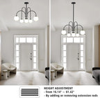Modern Chandelier Ceiling Lights Living Room 6 Pendant