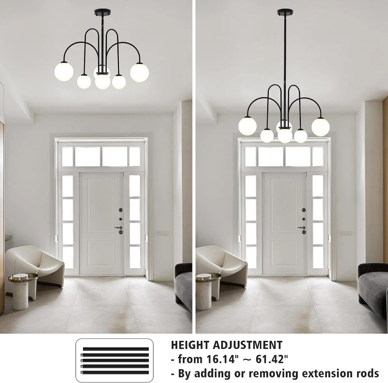 Modern Chandelier Ceiling Lights Living Room 6 Pendant