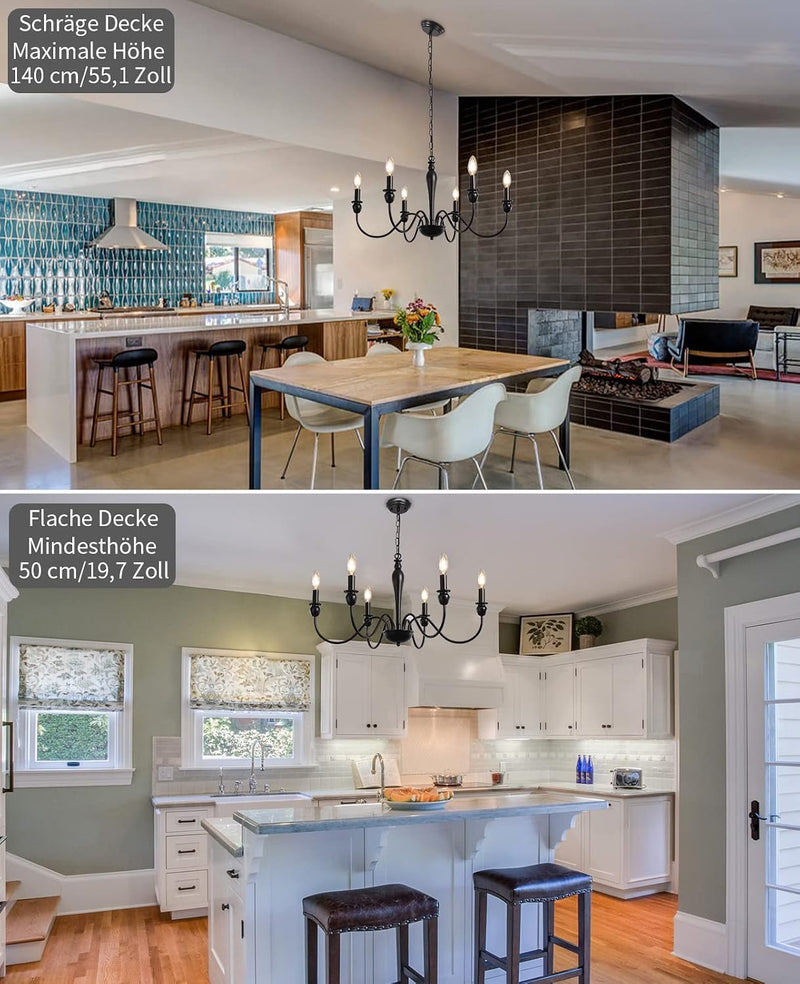Modern Chandelier Ceiling Lights Living Room 6 Pendant