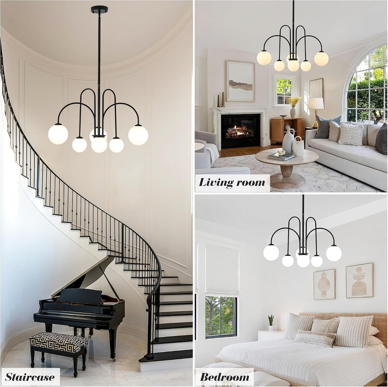 Modern Chandelier Ceiling Lights Living Room 6 Pendant