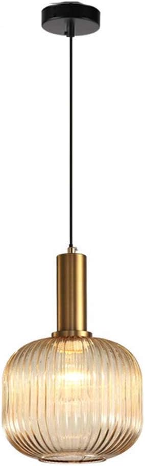 Modern Chandelier Copper Pendant Socket with Amber Glass