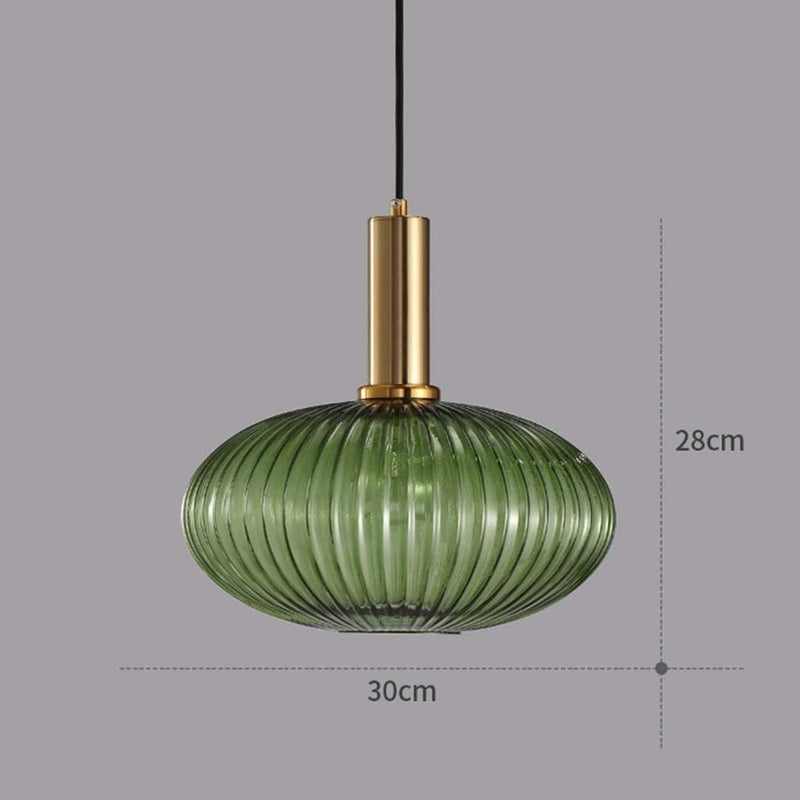 Modern Chandelier Copper Pendant Socket with Amber Glass