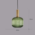 Modern Chandelier Copper Pendant Socket with Amber Glass