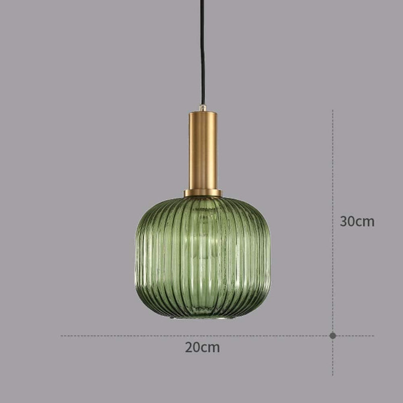 Modern Chandelier Copper Pendant Socket with Amber Glass