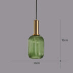 Modern Chandelier Copper Pendant Socket with Amber Glass