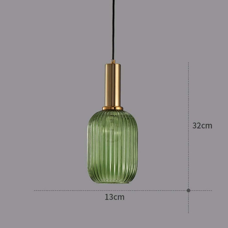 Modern Chandelier Copper Pendant Socket with Amber Glass