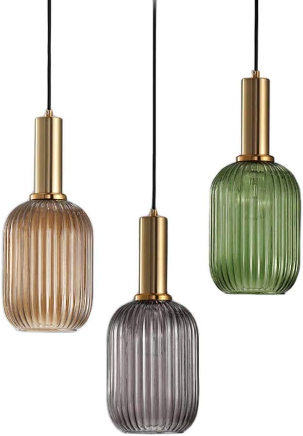 Modern Chandelier Copper Pendant Socket with Amber Glass