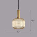 Modern Chandelier Copper Pendant Socket with Amber Glass