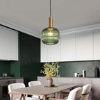 Modern Chandelier Copper Pendant Socket with Amber Glass