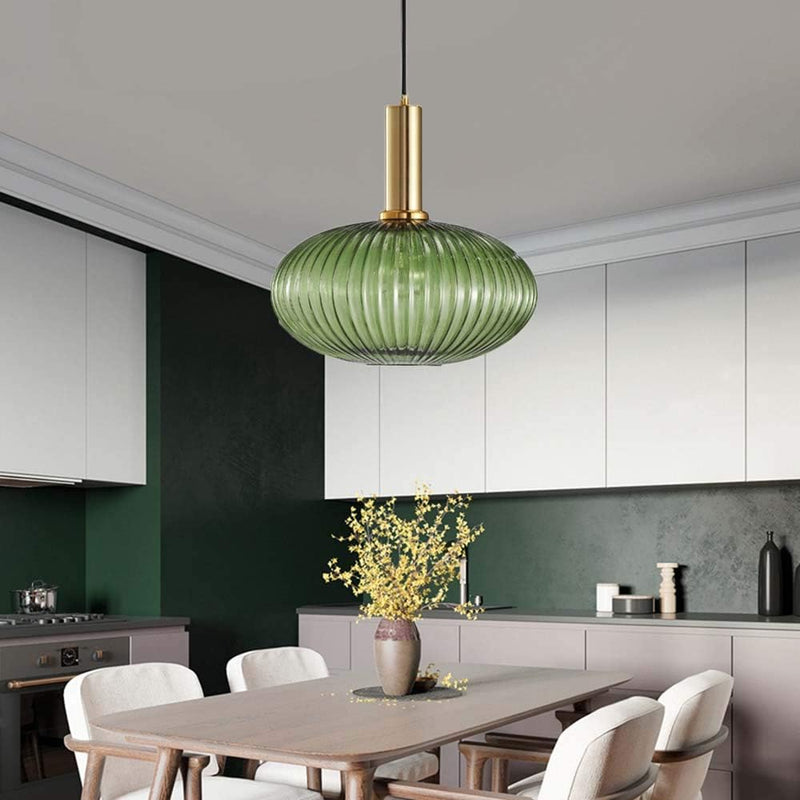 Modern Chandelier Copper Pendant Socket with Amber Glass
