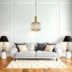 Modern Chandelier Copper Pendant Socket with Amber Glass