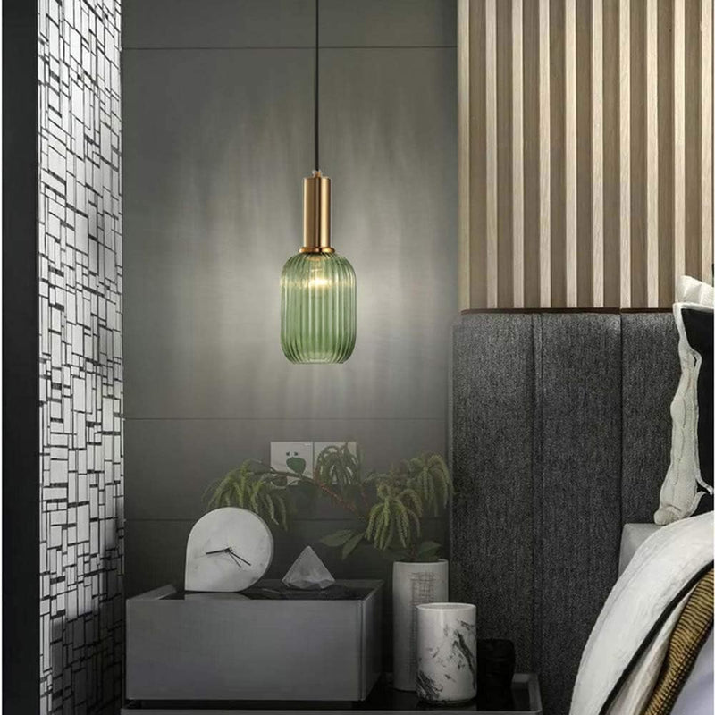 Modern Chandelier Copper Pendant Socket with Amber Glass