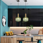 Modern Chandelier Copper Pendant Socket with Amber Glass