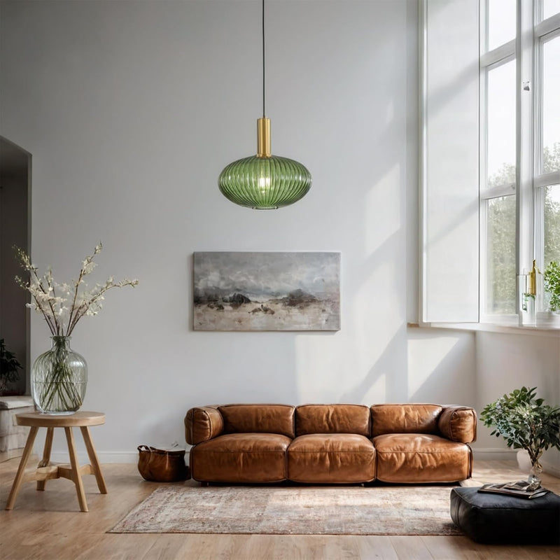 Modern Chandelier Copper Pendant Socket with Amber Glass